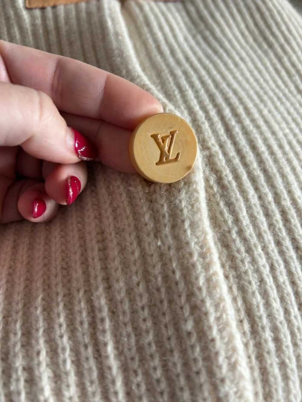 Louis Vuitton Cardigan Sweater, Size S (roomy, S/M fit) Wool Cashmere